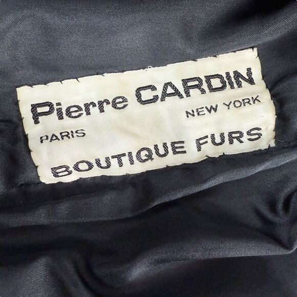 1960's PIERRE CARDIN rare genuine mink fur black leather mod coat BOUTIQUE FURS - Picture 11 of 16